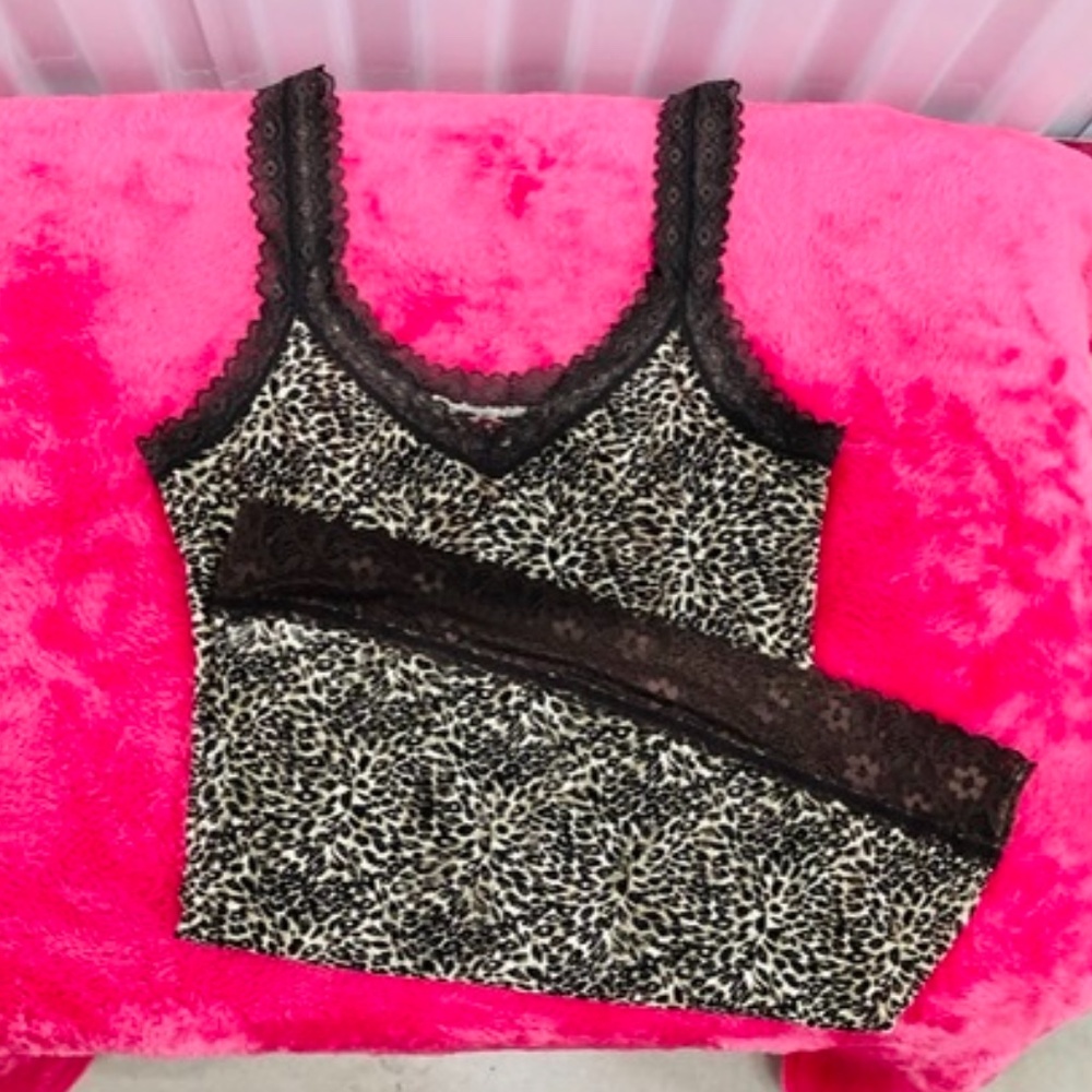 New DKNY Cute Semi Sheer Animal Print Top, S